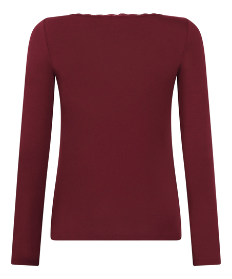 Longsleeved Jersey Pyjama Top, Purple