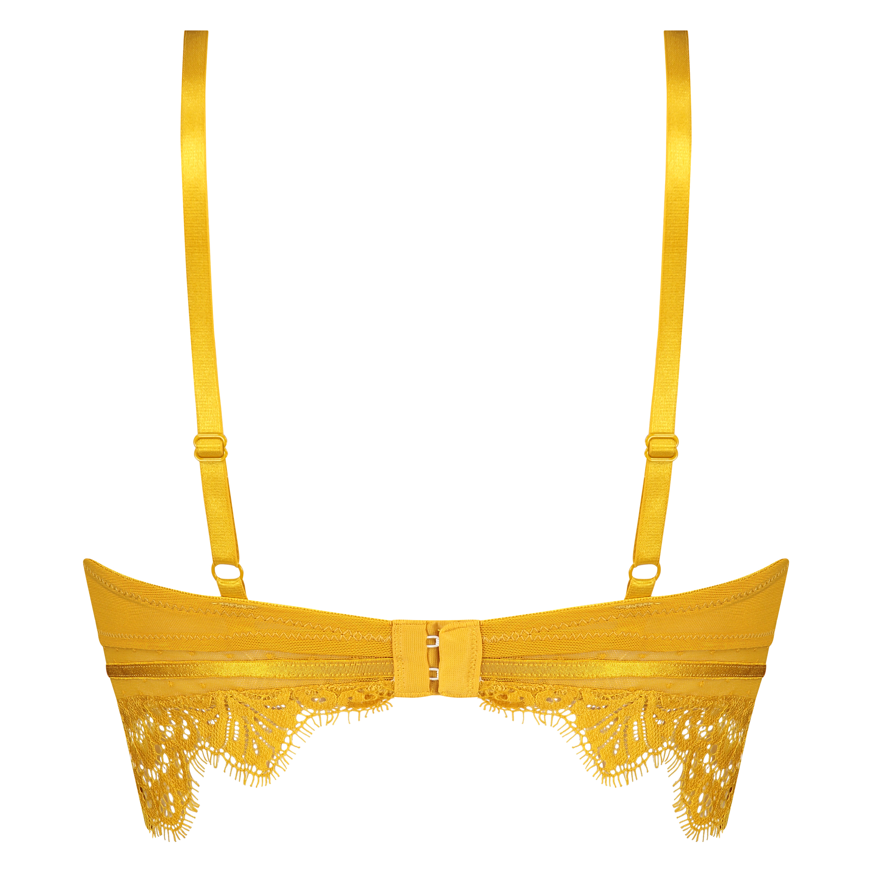 Marilee Padded Underwired Longline Bra, Yellow, main