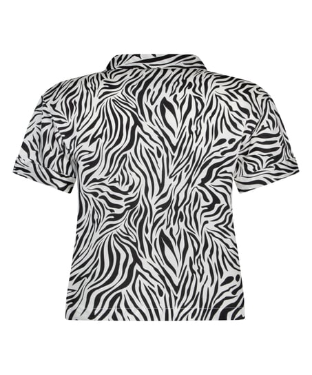 Satin Short-Sleeved Jacket, White