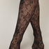 Sheer Socks Lace Fishnet, Black