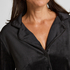 Velours Long-Sleeved Jacket, Black