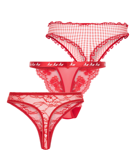 Christmas Thong Giftset, Red