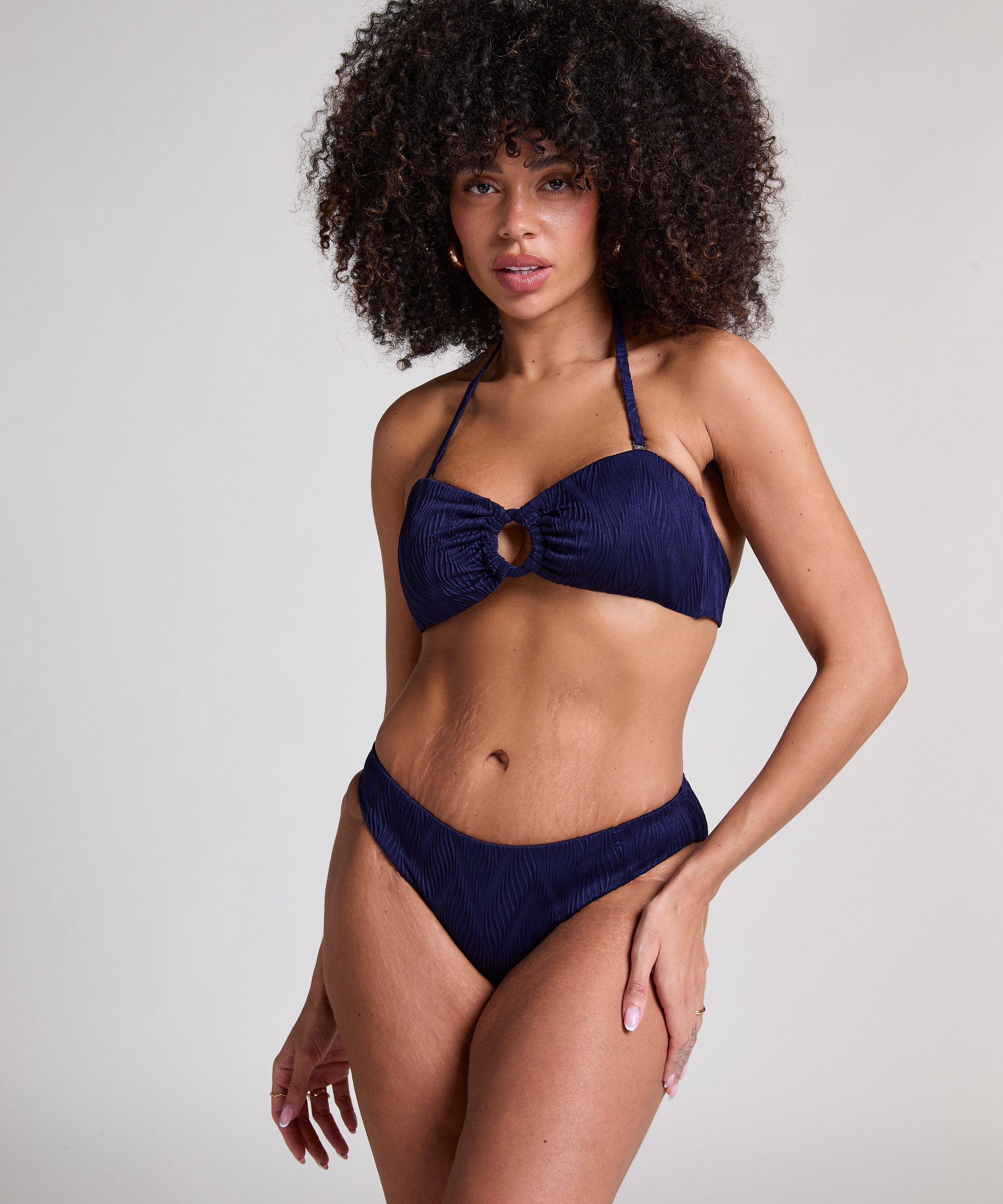 Cozumel Bandeau Bikini Top, Blue, main