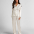 Pyjama Set Shiny Satin, White