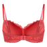 Marine Padded Underwired Bra, Red