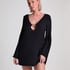 Beach Long-Sleeved Ring Dress, Black