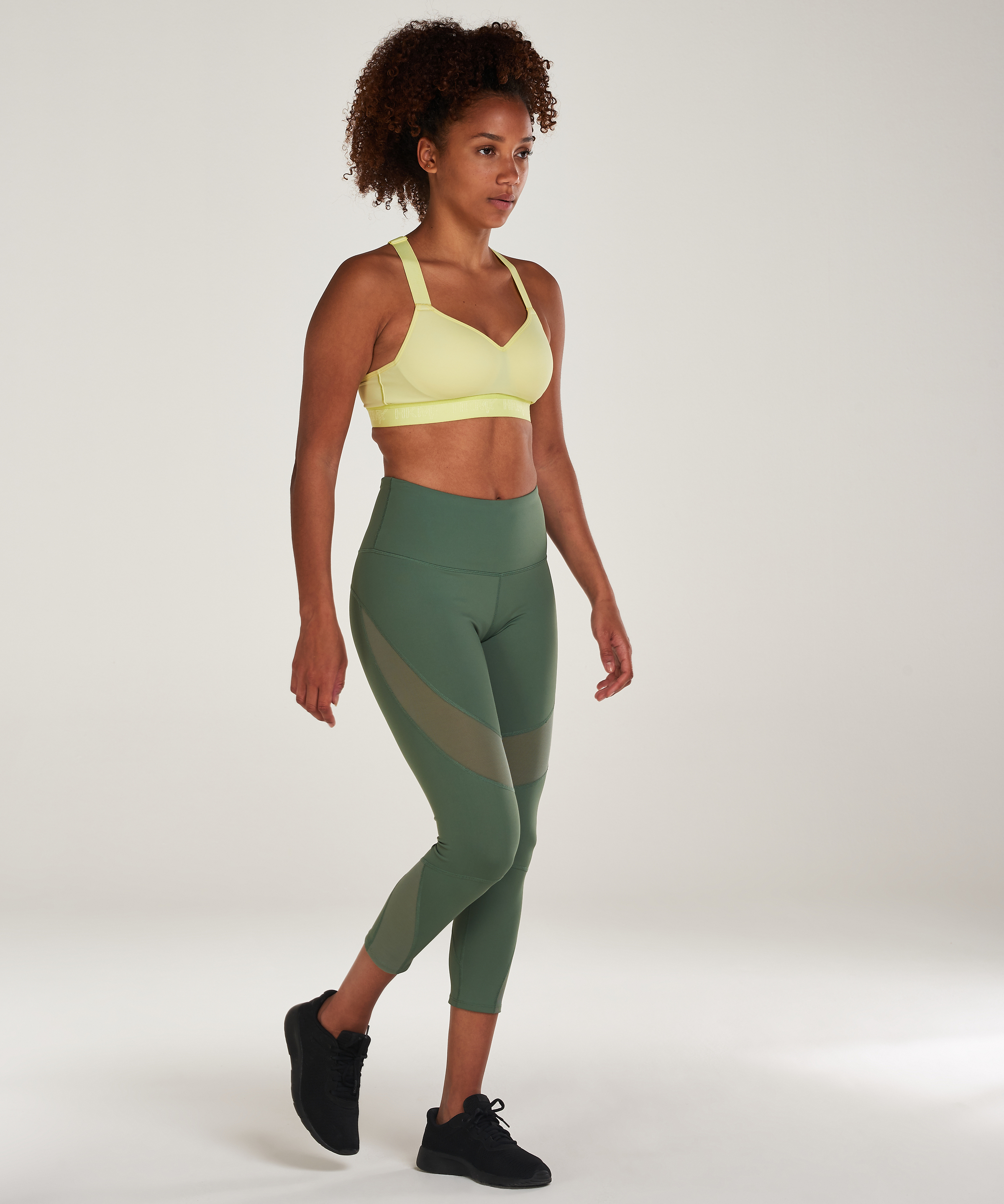 HKMX High waisted capri mesh, Green, main
