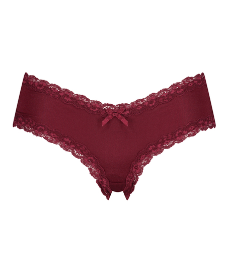 V-Shaped Microfibre Brazilian, Red