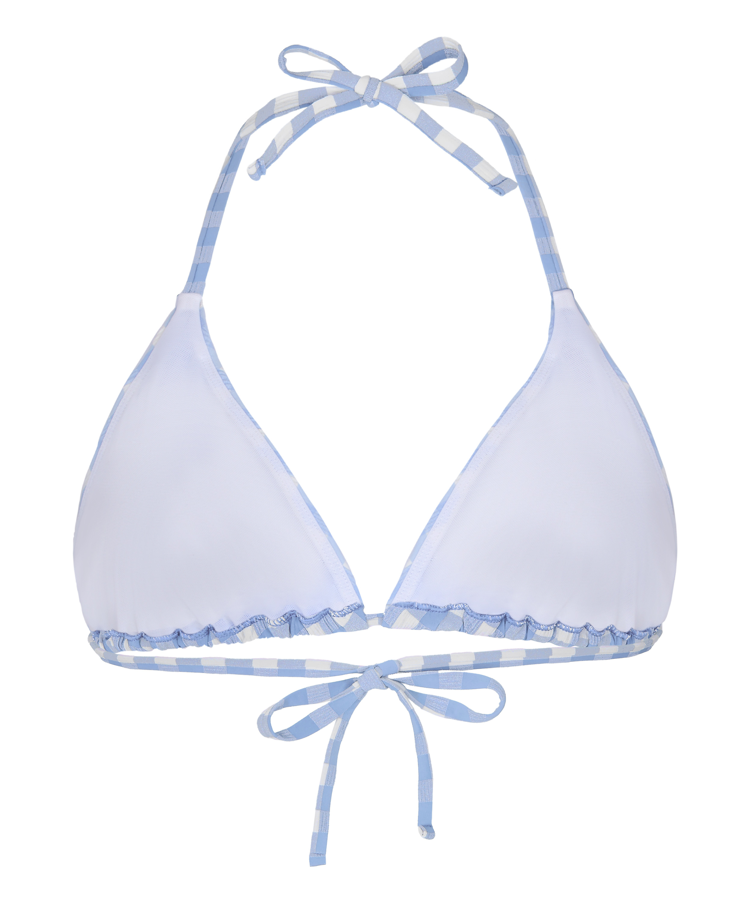 Amalfi Triangle Bikini Top, Blue, main