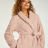 Long Fleece Bathrobe, Pink