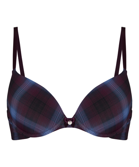 Plunge Padded Underwired Bra, Purple
