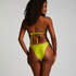Luxe High-Leg Bikini Bottoms, Green