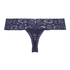 Floral Lace Thong, Blue