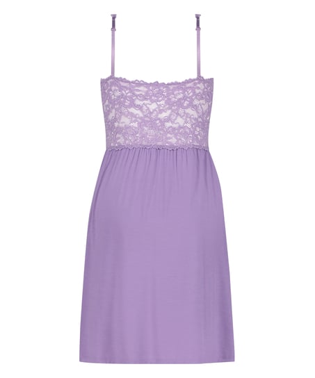 Nora Lace Slip Dress, Purple