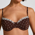 Non-Padded Underwired Bikini Top Algarve, Brown