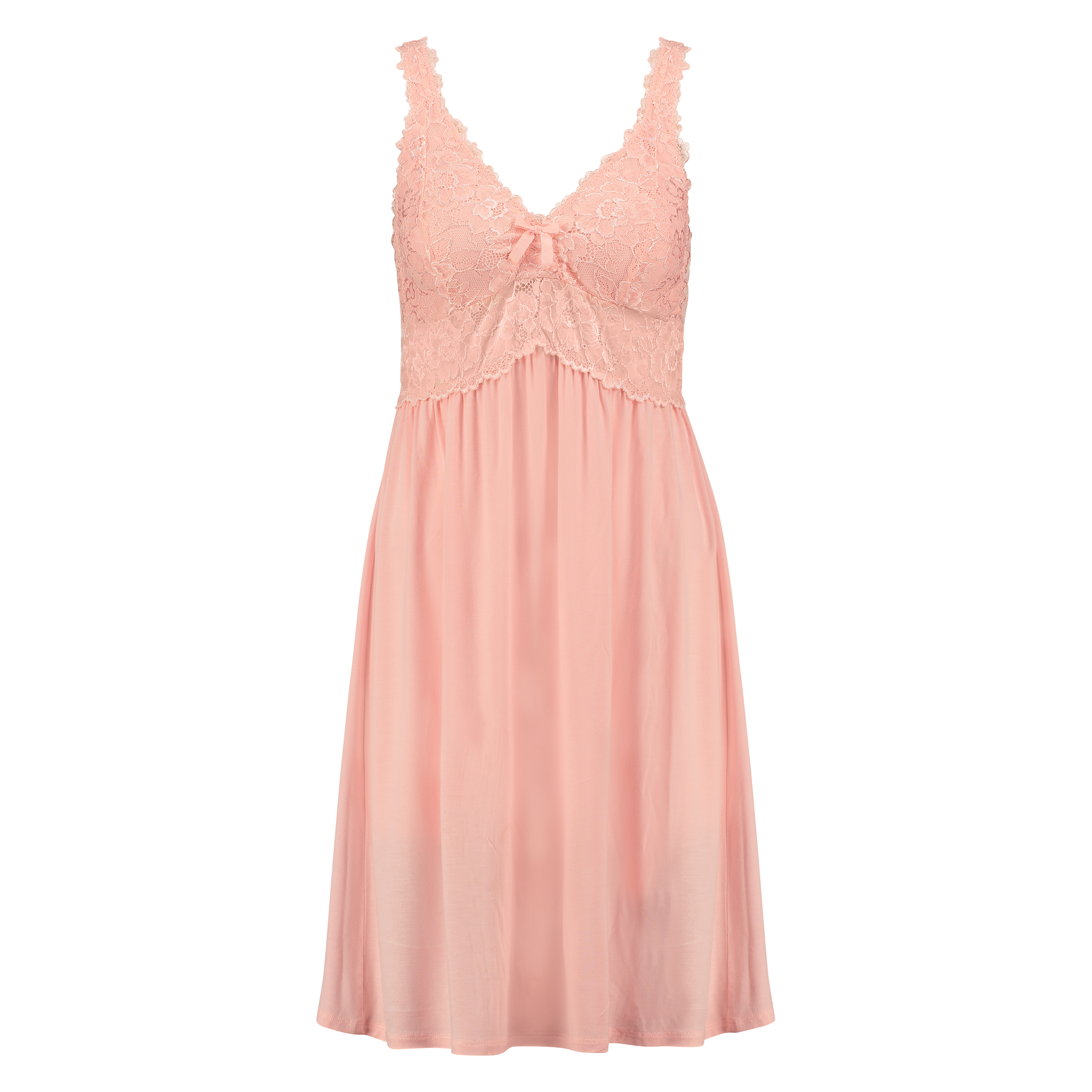 Modal Lace Slip Dress, Pink, main