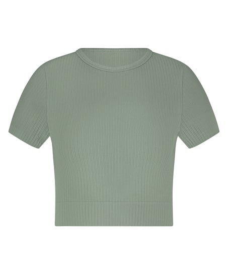 HKMX Seamless Sport Cropped Top, Green