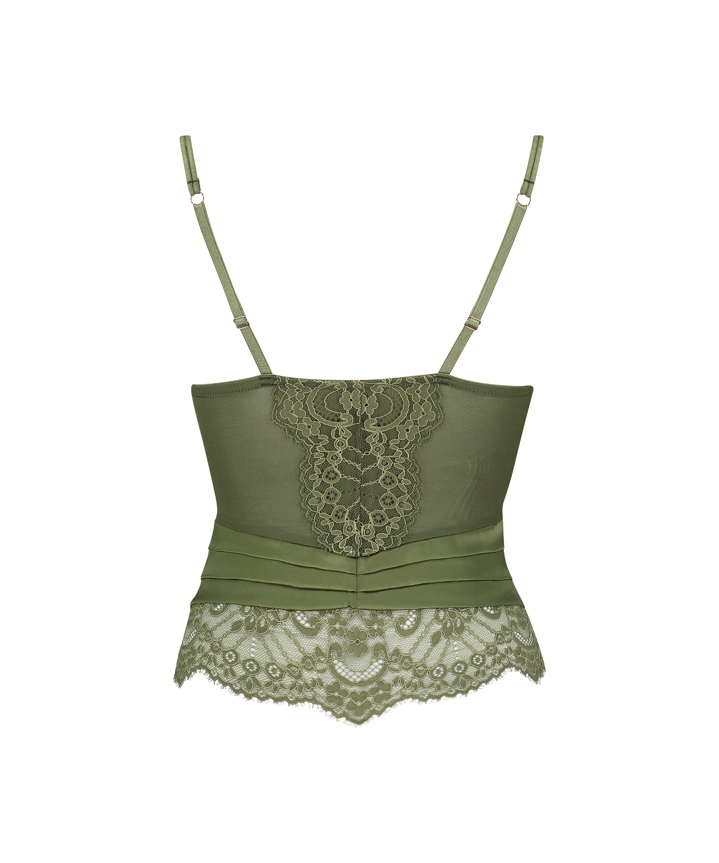 Amelia Padded Underwired Bustier, Green, main