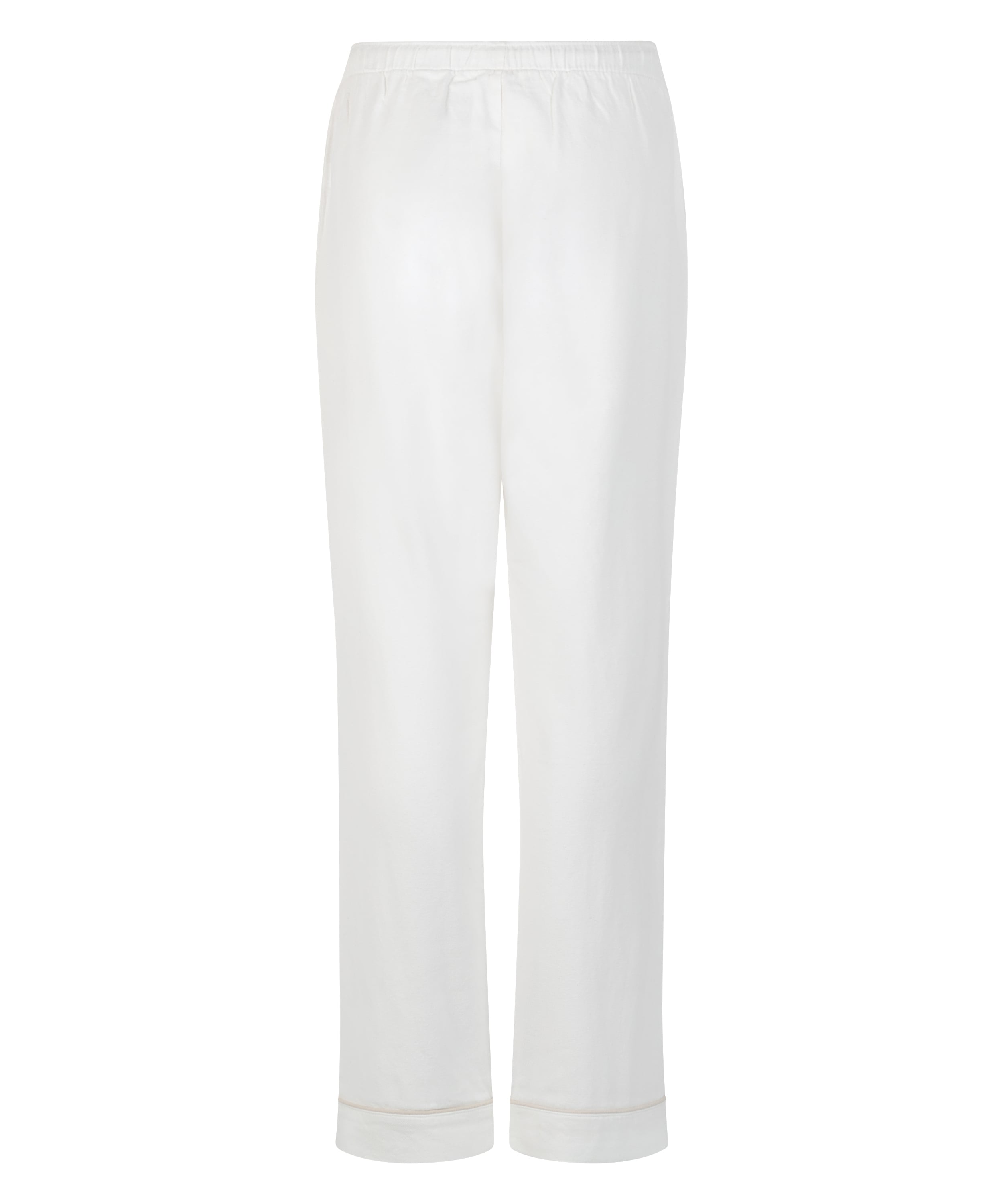 Flannel Pyjama Pants, White, main