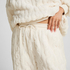 Jogger Cable Fleece, White