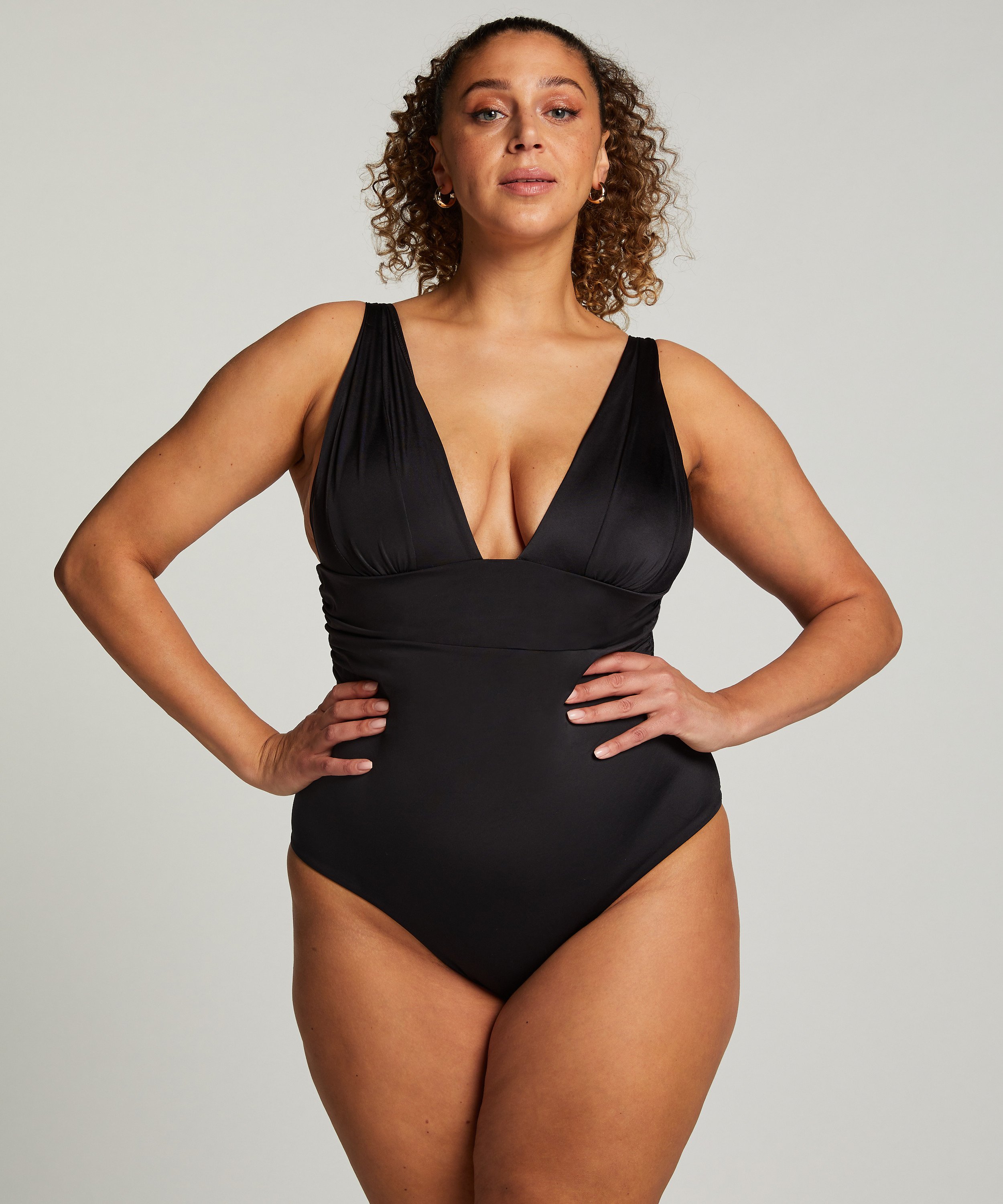 Luxe Shaping Swimsuit, Black, main