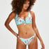 Beac non-padded underwired bikini top, Blue