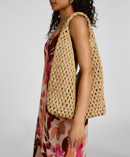 Beach Bag Raffia, Beige