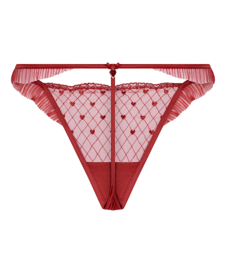 Cordelie Highleg Thong, Red