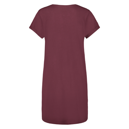 Round Neck Nightshirt, Red