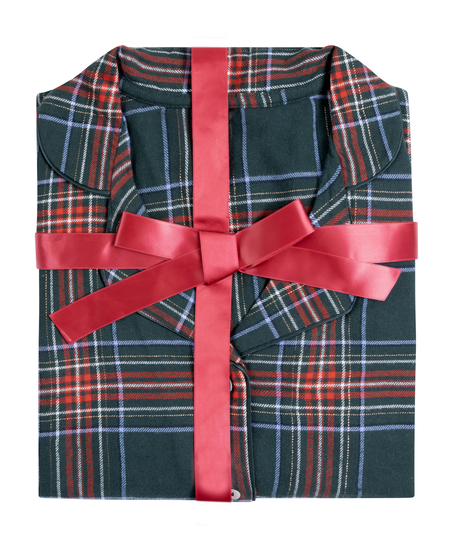 Flannel Pyjama Set, Green