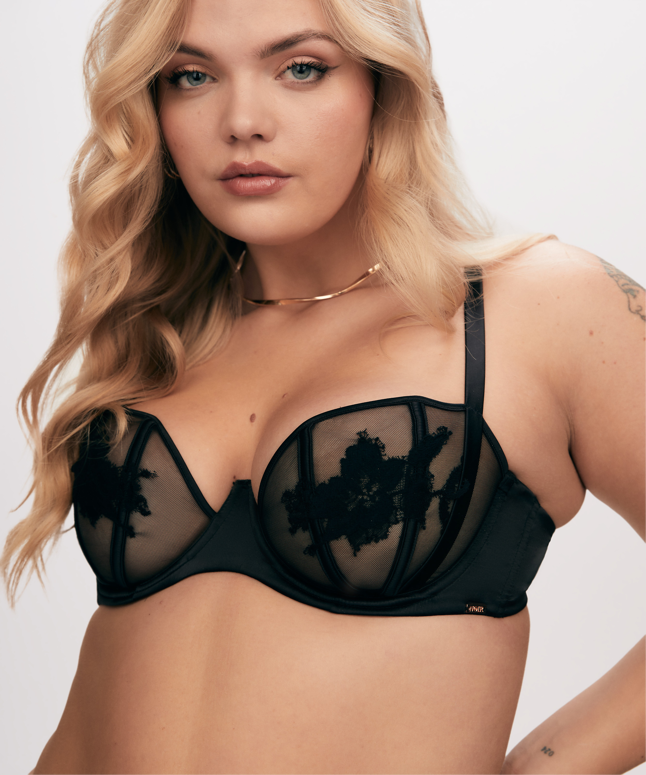 Ember Non-Padded Underwired Bra, Black, main