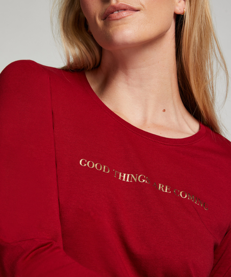 Round Neck Nightshirt, Red