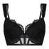 Whitney Padded Underwired Longline Push-Up Bra, Black