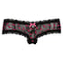 V-shaped Brazilian knickers mesh, Black