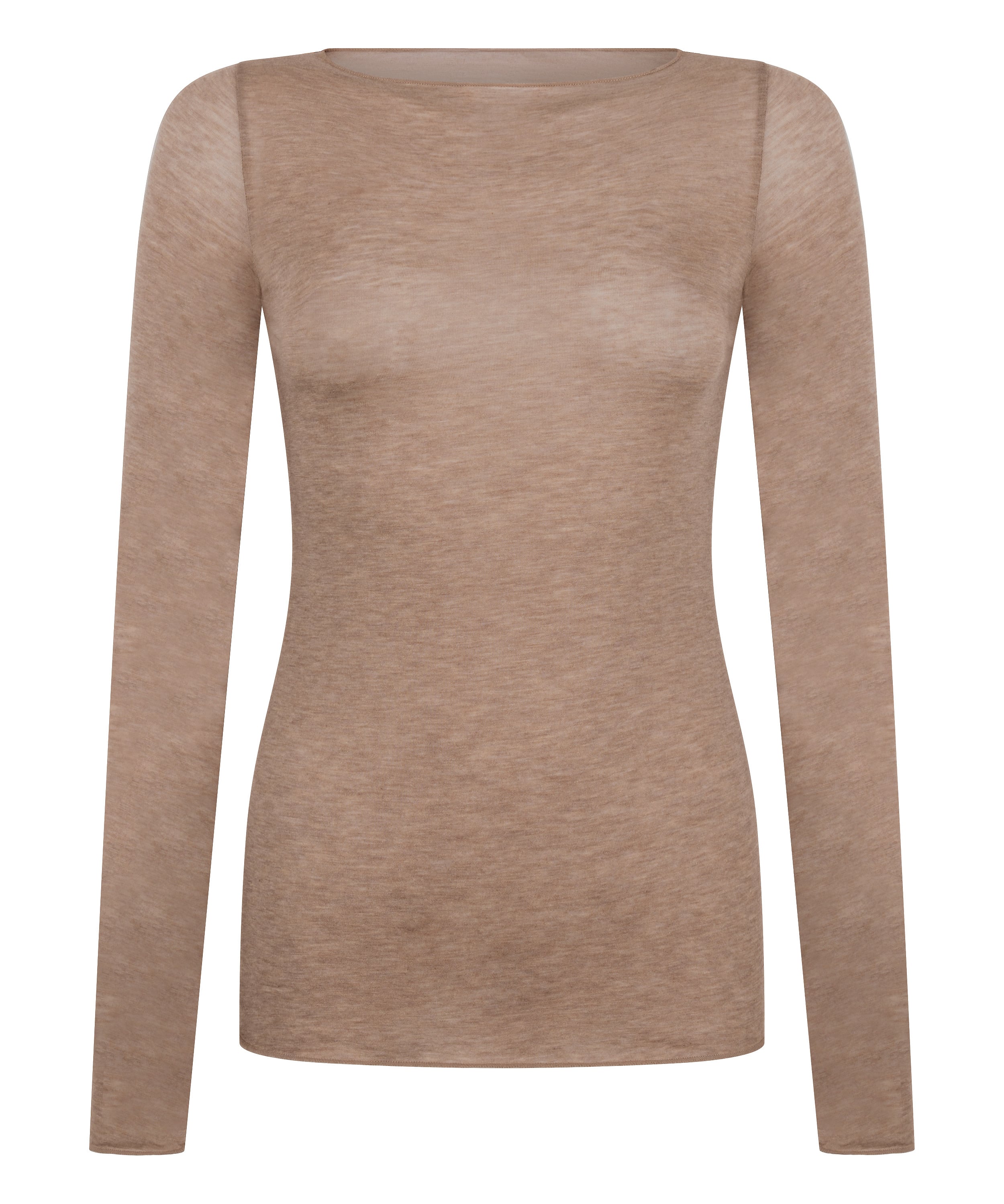 super soft Boatneck shirt with Cashmere, Beige, main
