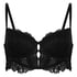 Posie Padded Underwired Longline Bra, Black