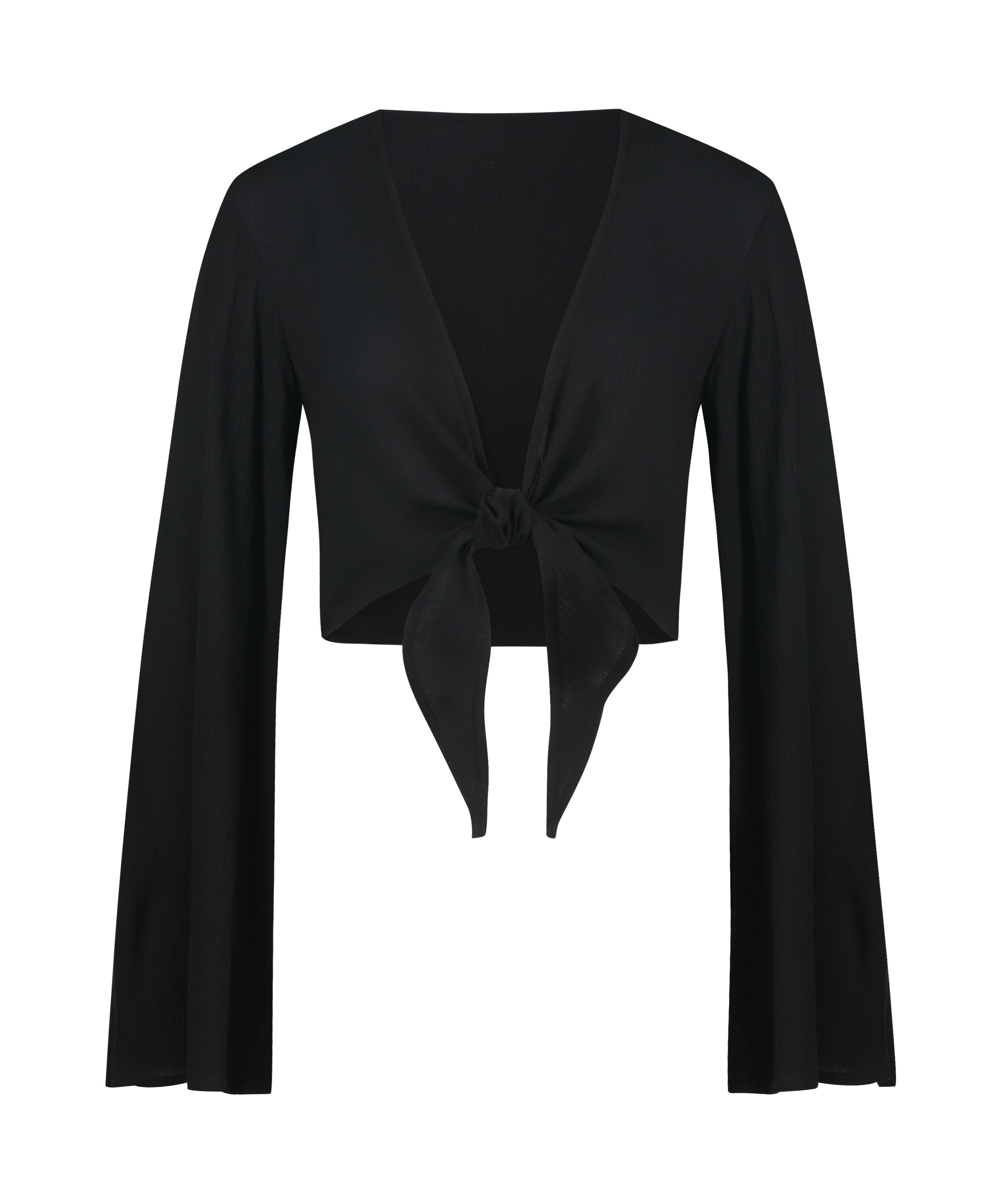 Knot Long Sleeve Top, Black