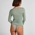 super soft Boatneck shirt with Cashmere, Green