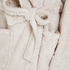 Long Fleece Bathrobe, Beige