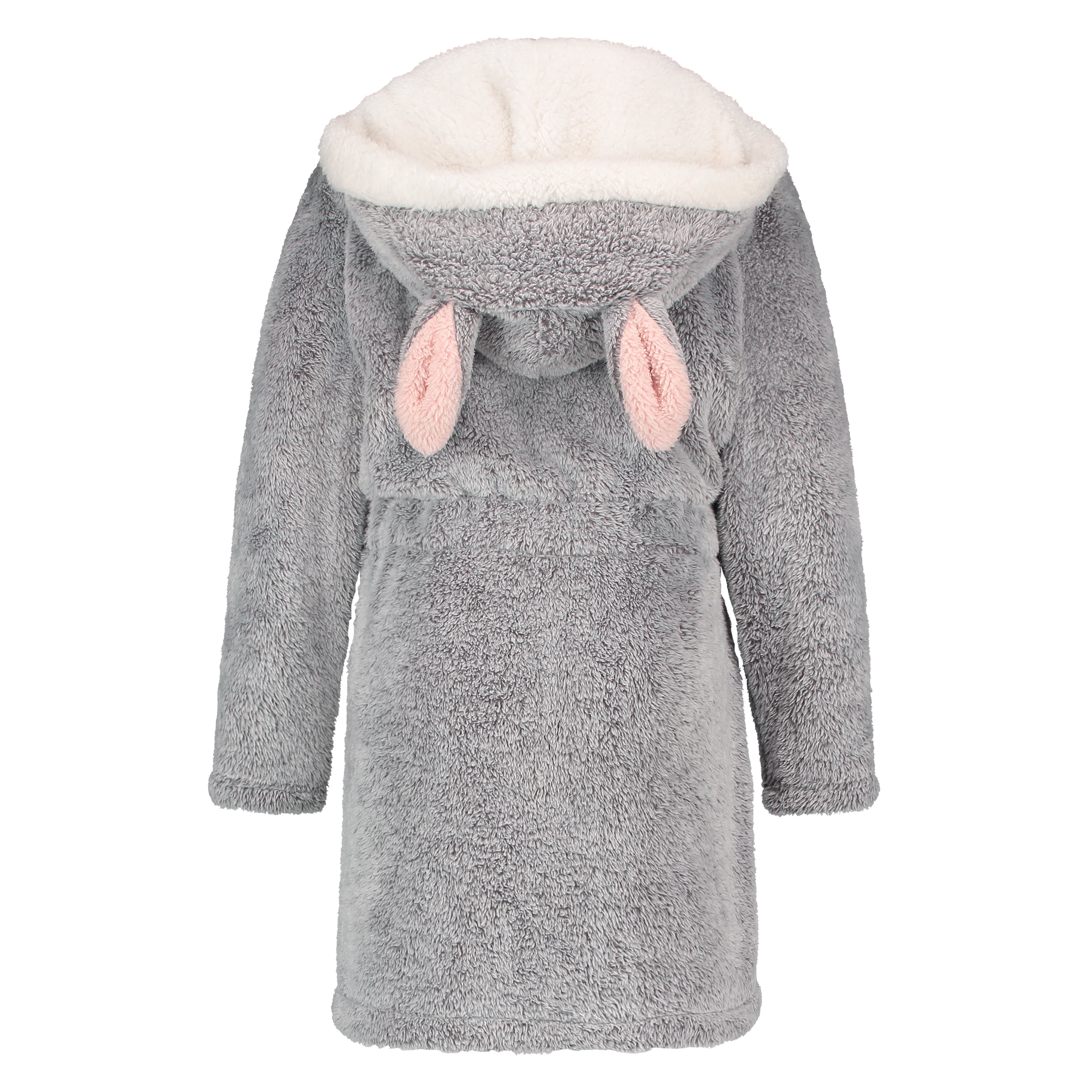 Teens Fleece Bathrobe, Gray, main