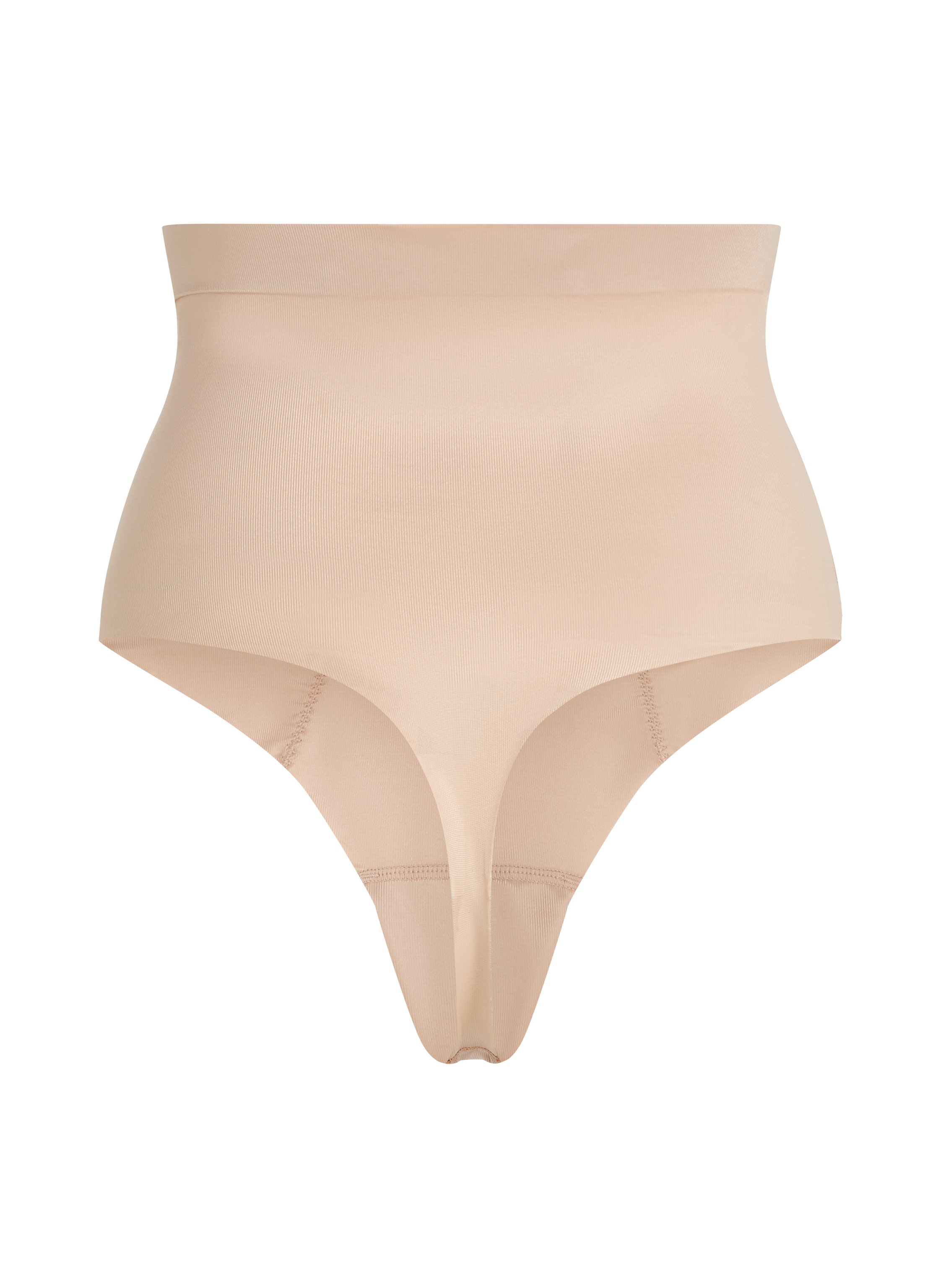 Sculpting scuba high waisted thong, Beige, main