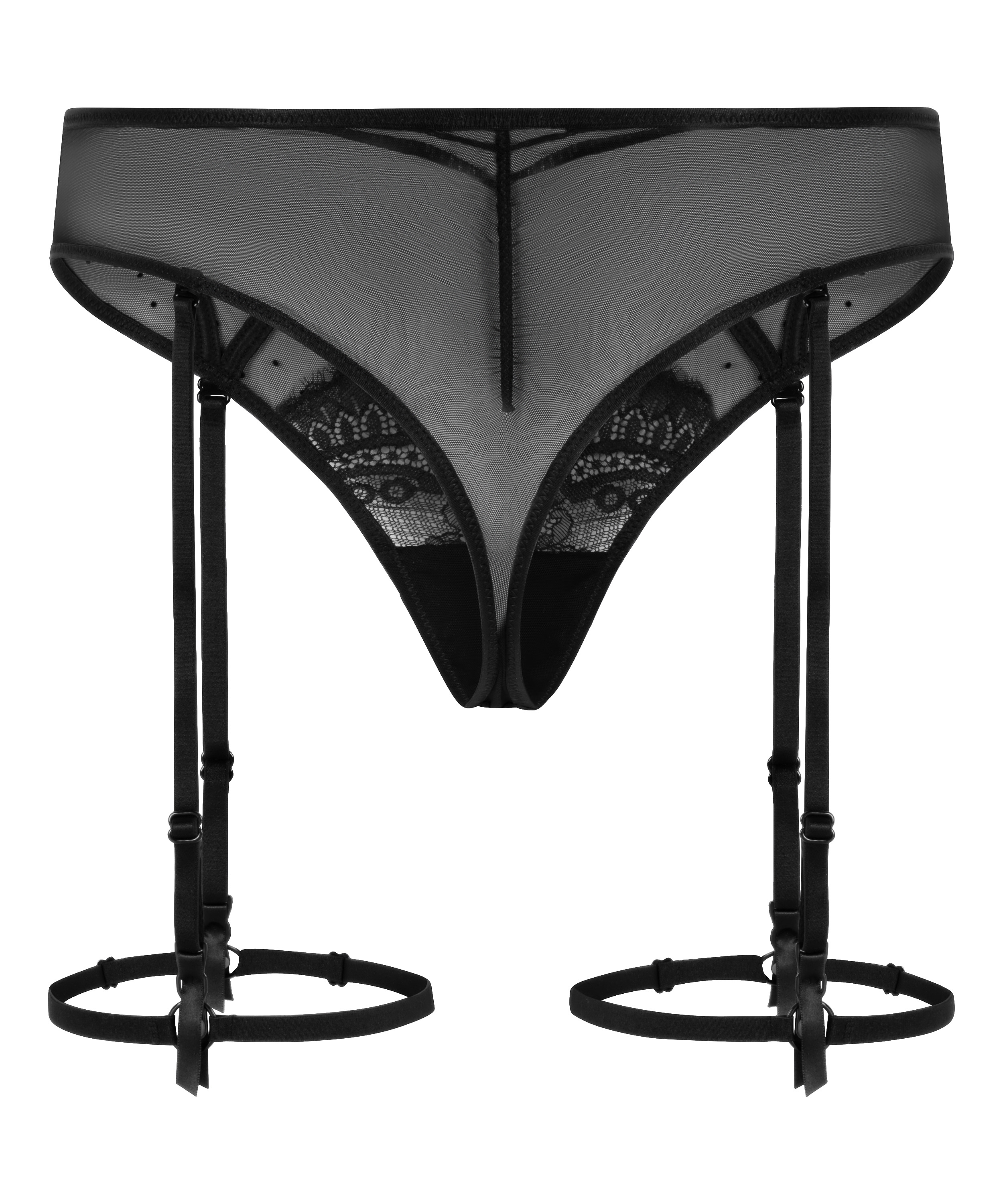 Dorothy Suspenderbelt Thong, Black, main