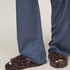Slipper Faux Fur Leopard, Brown