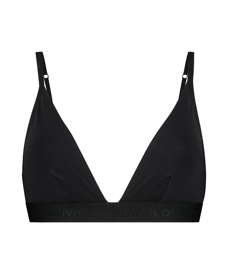 Cutie Triangle Bralette, Black