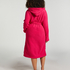 Long Fleece Bathrobe, Pink