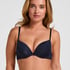 Plunge Padded Underwired Bra, Blue