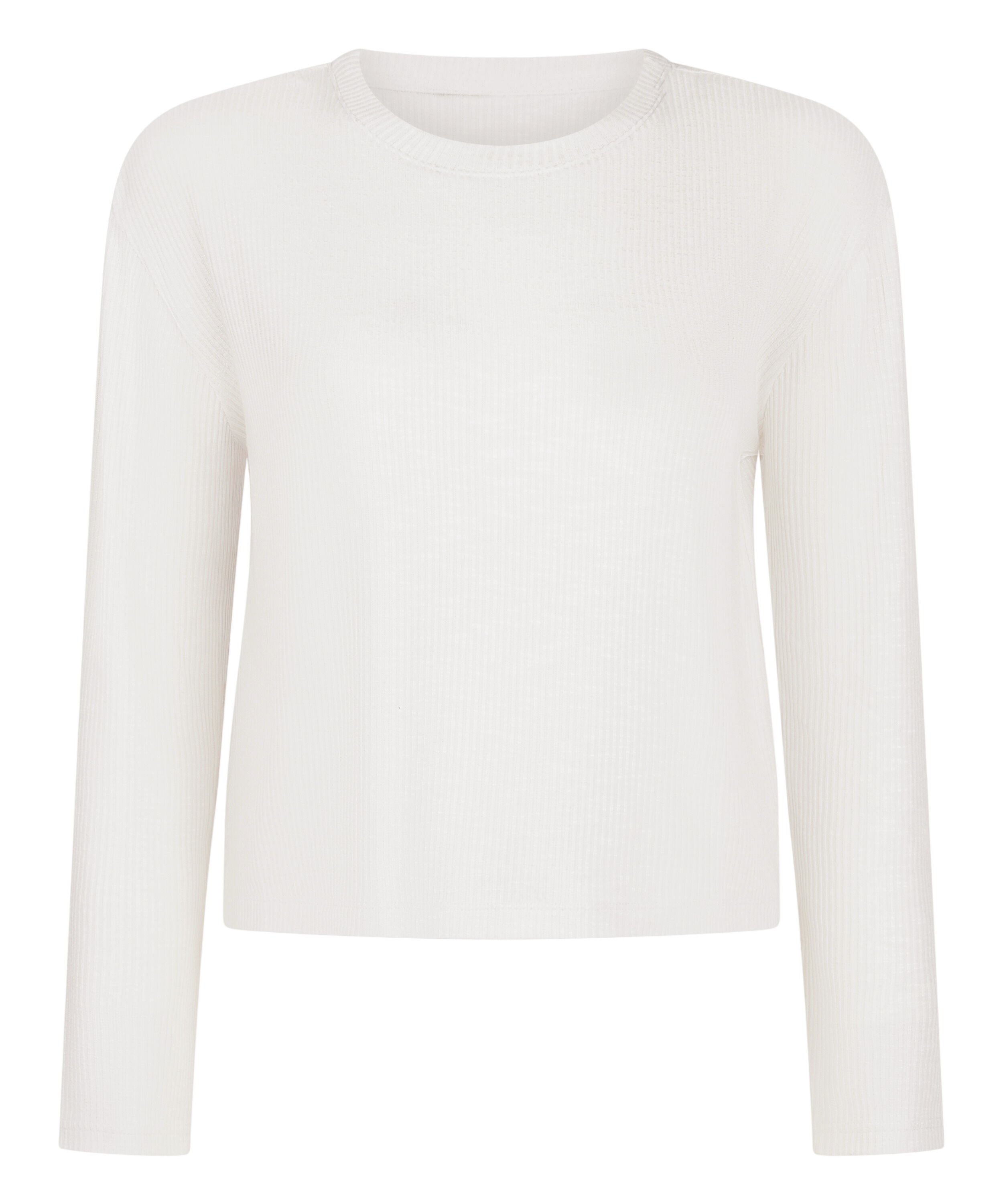 Long-Sleeved Pyjama Top, Beige