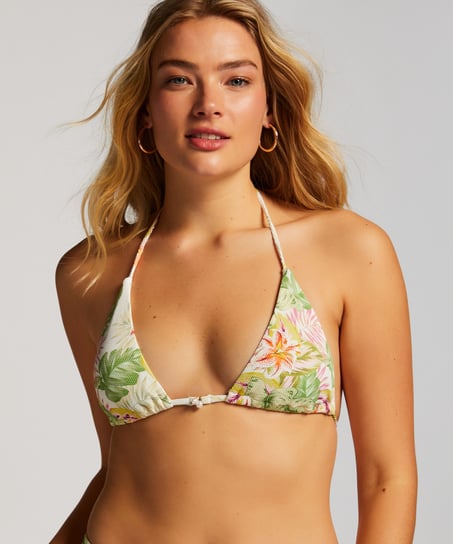 Tropics Triangle Bikini Top, White