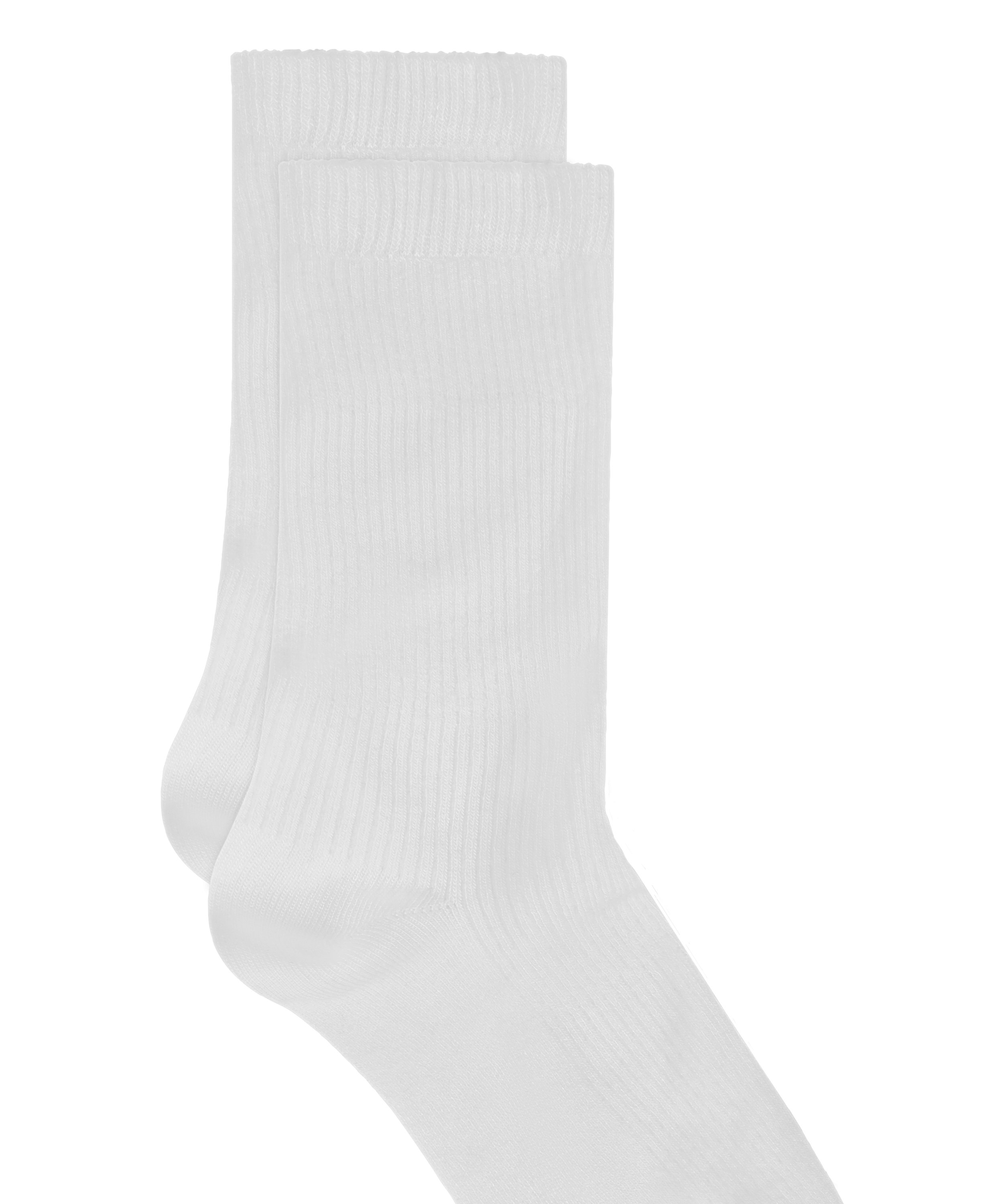 Rib Modal Crew Socks, White, main