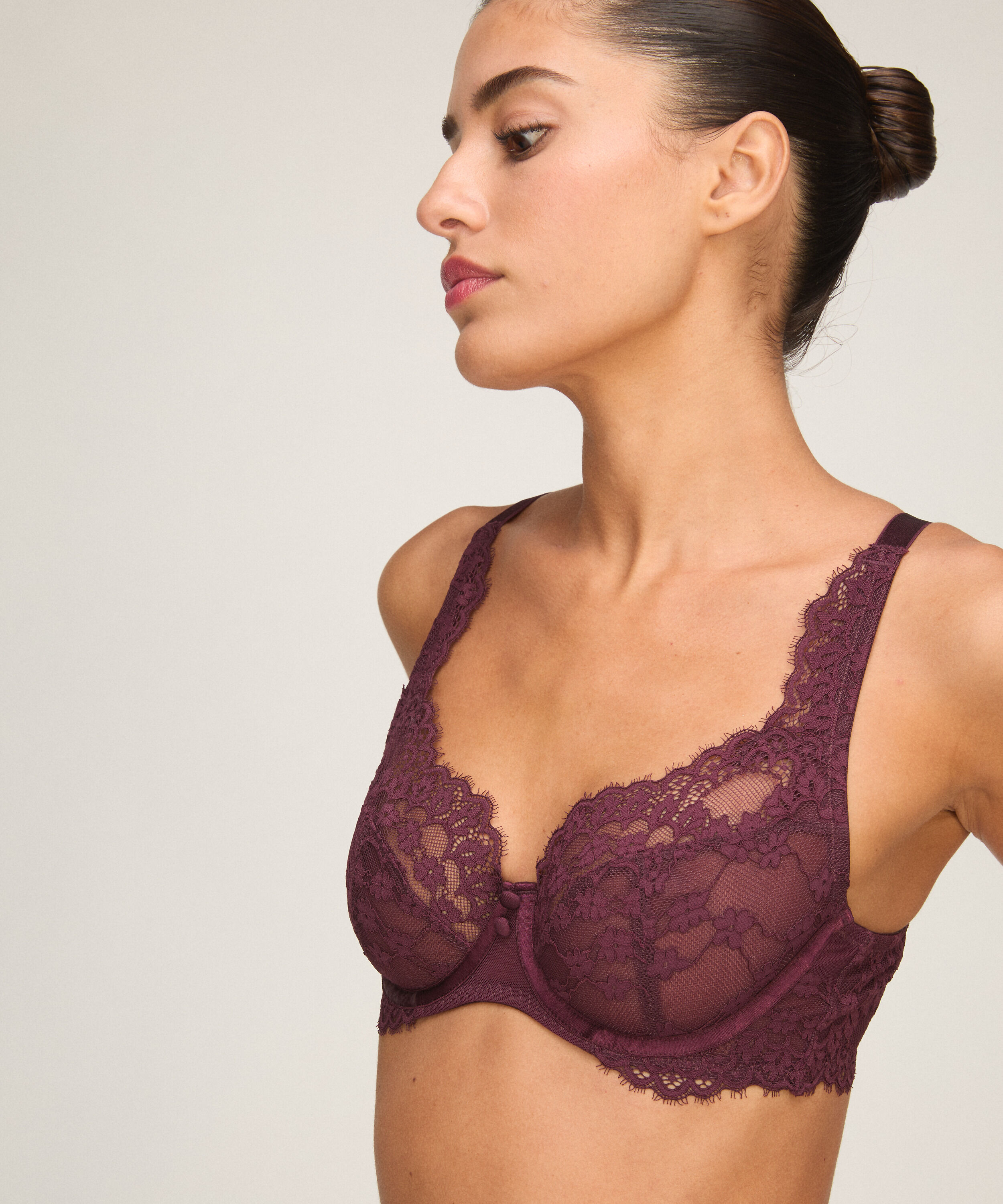 Daisy Non-Padded Underwired Bra, Purple